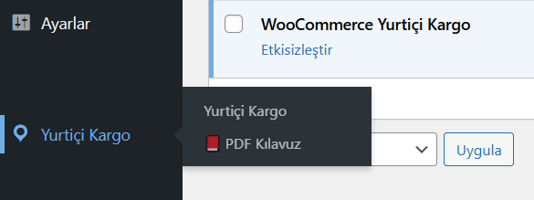 Stressiz Kargo Yönetimi - WordPress Menü