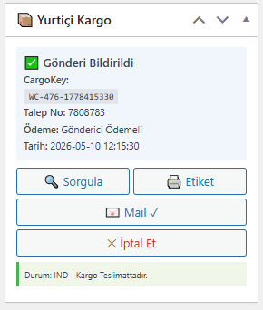 Stressiz Kargo Yönetimi - Gönderi Sonrası